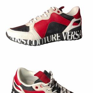 Versace VJ Red Black and White Sneakers
